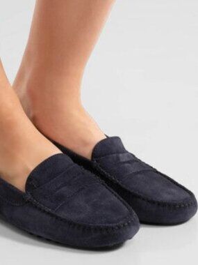 Brand New Tod’s Navy Suede Gommino Driving Loafers Size 39 – Made in Italy